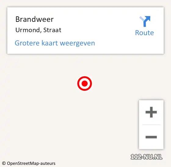 Locatie op kaart van de 112 melding: Brandweer Urmond, Straat op 20 april 2014 20:59