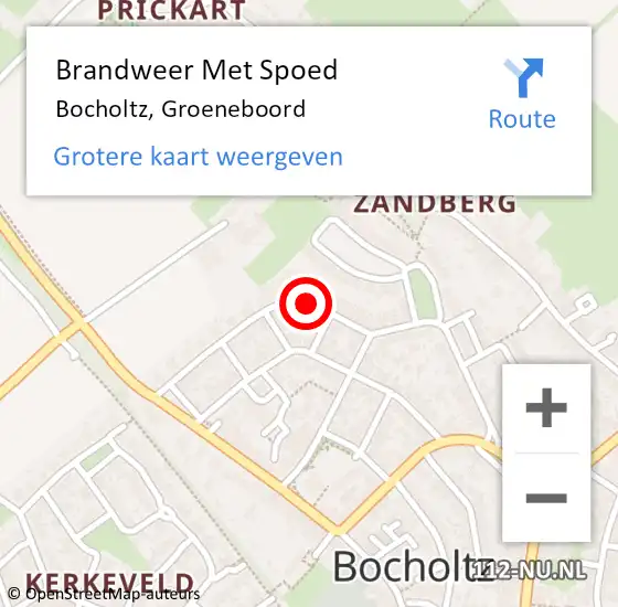 Locatie op kaart van de 112 melding: Brandweer Met Spoed Naar Bocholtz, Groeneboord op 26 november 2019 12:01