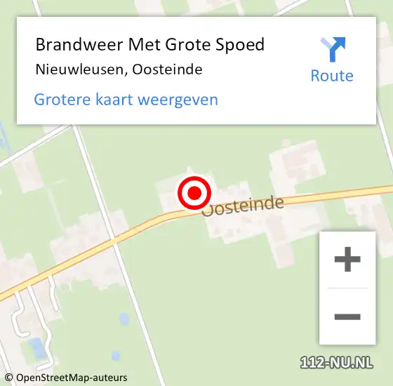 Locatie op kaart van de 112 melding: Brandweer Met Grote Spoed Naar Nieuwleusen, Oosteinde op 29 september 2013 13:55