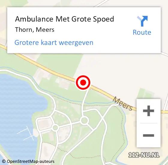 Locatie op kaart van de 112 melding: Ambulance Met Grote Spoed Naar Thorn, Meers op 27 november 2019 06:35