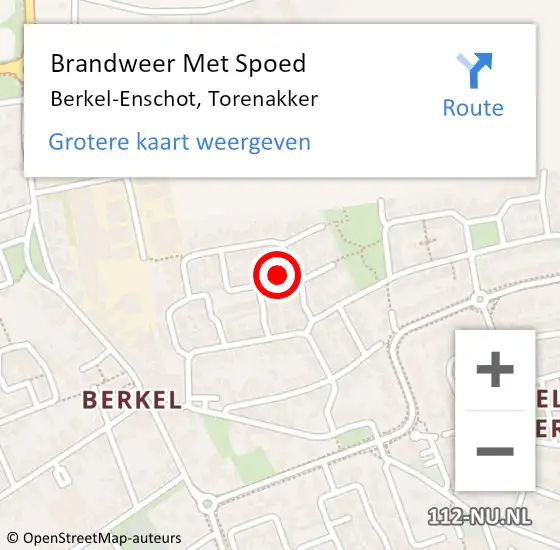 Locatie op kaart van de 112 melding: Brandweer Met Spoed Naar Berkel-Enschot, Torenakker op 27 november 2019 07:19