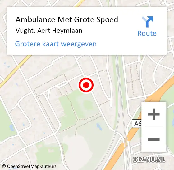 Locatie op kaart van de 112 melding: Ambulance Met Grote Spoed Naar Vught, Aert Heymlaan op 27 november 2019 09:30