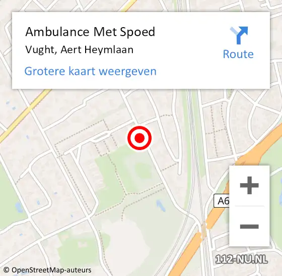 Locatie op kaart van de 112 melding: Ambulance Met Spoed Naar Vught, Aert Heymlaan op 27 november 2019 09:38