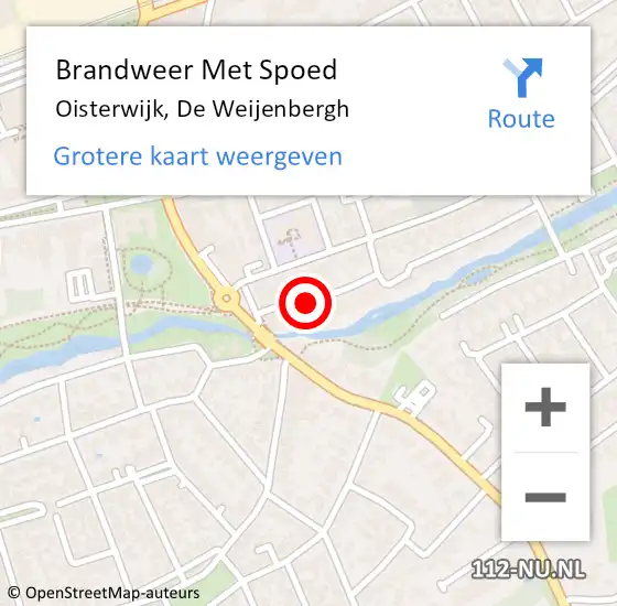 Locatie op kaart van de 112 melding: Brandweer Met Spoed Naar Oisterwijk, De Weijenbergh op 27 november 2019 13:43