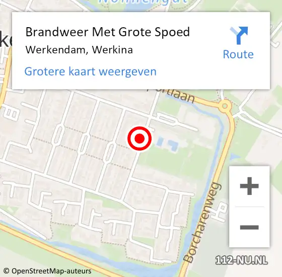 Locatie op kaart van de 112 melding: Brandweer Met Grote Spoed Naar Werkendam, Werkina op 27 november 2019 15:39