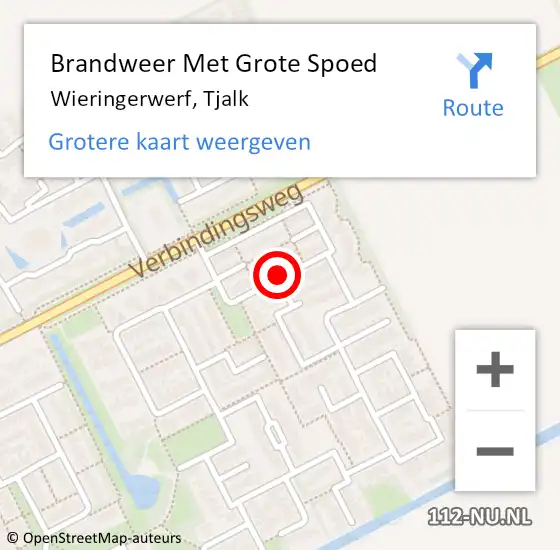 Locatie op kaart van de 112 melding: Brandweer Met Grote Spoed Naar Wieringerwerf, Tjalk op 27 november 2019 17:27