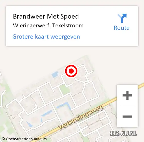 Locatie op kaart van de 112 melding: Brandweer Met Spoed Naar Wieringerwerf, Texelstroom op 27 november 2019 22:10