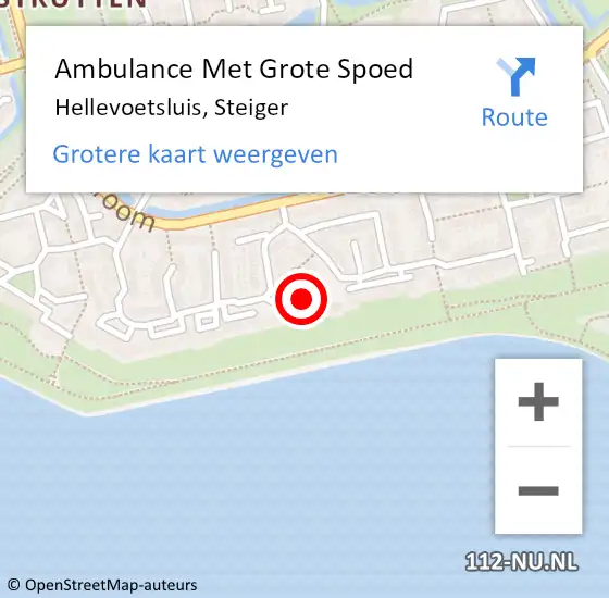 Locatie op kaart van de 112 melding: Ambulance Met Grote Spoed Naar Hellevoetsluis, Steiger op 28 november 2019 11:11