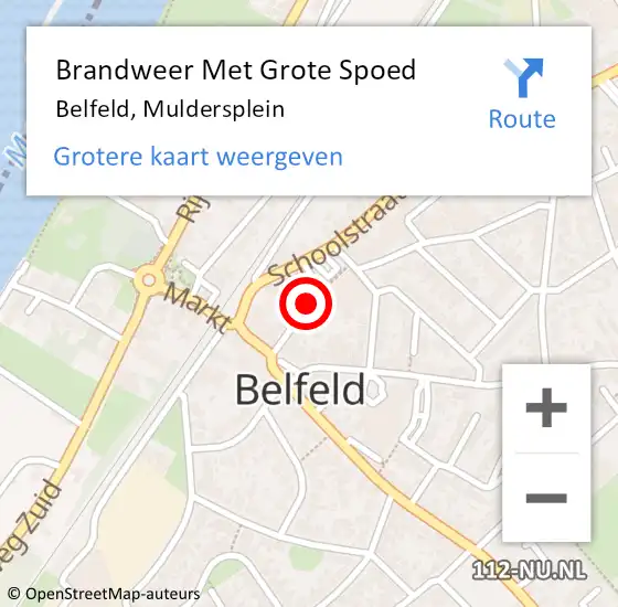 Locatie op kaart van de 112 melding: Brandweer Met Grote Spoed Naar Belfeld, Muldersplein op 28 november 2019 20:23