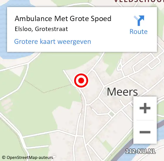 Locatie op kaart van de 112 melding: Ambulance Met Grote Spoed Naar Elsloo, Grotestraat op 21 april 2014 09:54