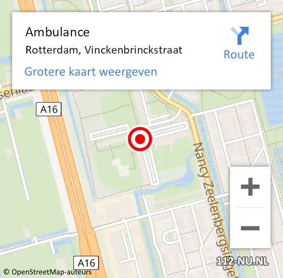 Locatie op kaart van de 112 melding: Ambulance Rotterdam, Favrestraat op 29 november 2019 13:58