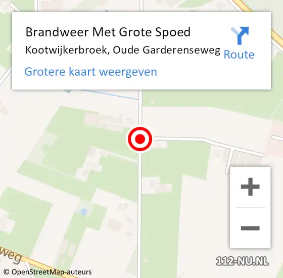 Locatie op kaart van de 112 melding: Brandweer Met Grote Spoed Naar Kootwijkerbroek, Oude Garderenseweg op 30 november 2019 09:45