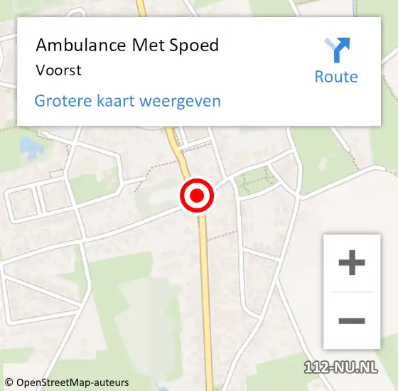 Locatie op kaart van de 112 melding: Ambulance Met Spoed Naar Voorst op 30 november 2019 13:46