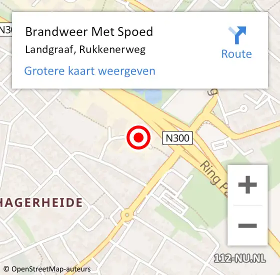 Locatie op kaart van de 112 melding: Brandweer Met Spoed Naar Landgraaf, Rukkenerweg op 30 november 2019 14:06