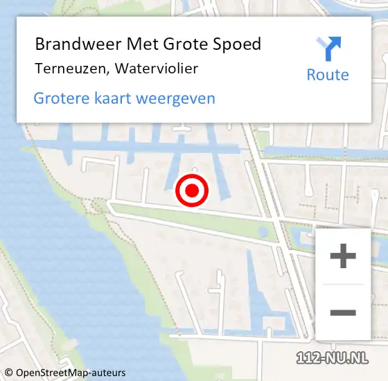 Locatie op kaart van de 112 melding: Brandweer Met Grote Spoed Naar Terneuzen, Waterviolier op 30 november 2019 14:54