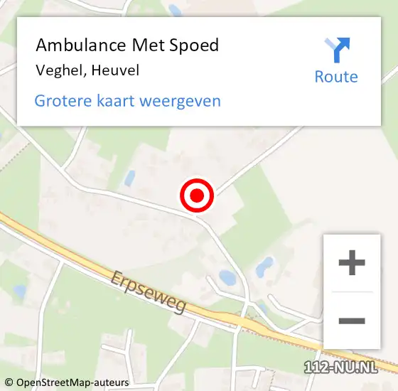 Locatie op kaart van de 112 melding: Ambulance Met Spoed Naar Veghel, Heuvel op 30 november 2019 15:32