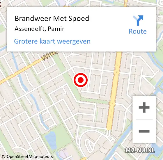 Locatie op kaart van de 112 melding: Brandweer Met Spoed Naar Assendelft, Pamir op 30 november 2019 16:13