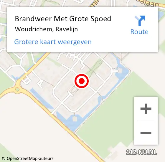 Locatie op kaart van de 112 melding: Brandweer Met Grote Spoed Naar Woudrichem, Ravelijn op 30 november 2019 16:56