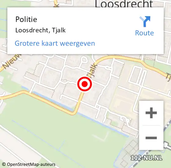 Locatie op kaart van de 112 melding: Politie Loosdrecht, Tjalk op 30 november 2019 16:56