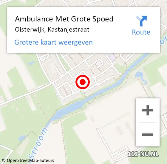 Locatie op kaart van de 112 melding: Ambulance Met Grote Spoed Naar Oisterwijk, Kastanjestraat op 30 november 2019 18:21