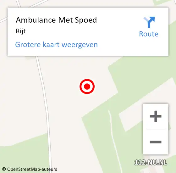 Locatie op kaart van de 112 melding: Ambulance Met Spoed Naar Rijt op 1 december 2019 07:21
