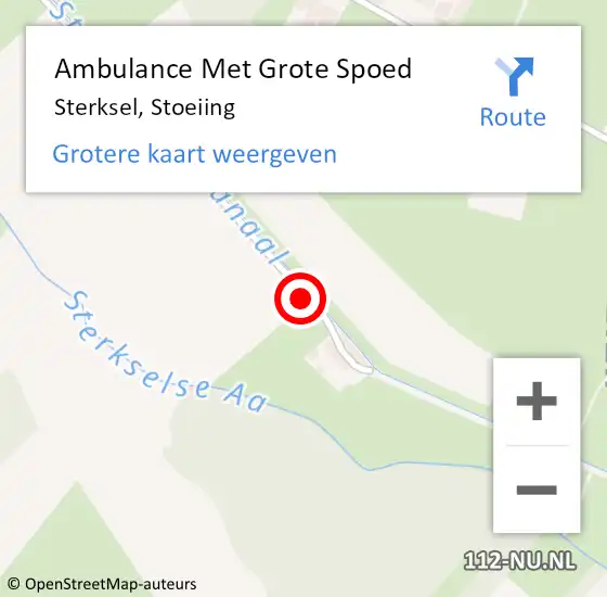 Locatie op kaart van de 112 melding: Ambulance Met Grote Spoed Naar Sterksel, Stoeiing op 1 december 2019 10:37