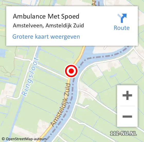Locatie op kaart van de 112 melding: Ambulance Met Spoed Naar Amstelveen, Amsteldijk Zuid op 1 december 2019 12:35