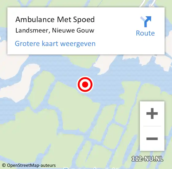 Locatie op kaart van de 112 melding: Ambulance Met Spoed Naar Landsmeer, Nieuwe Gouw op 2 december 2019 08:03