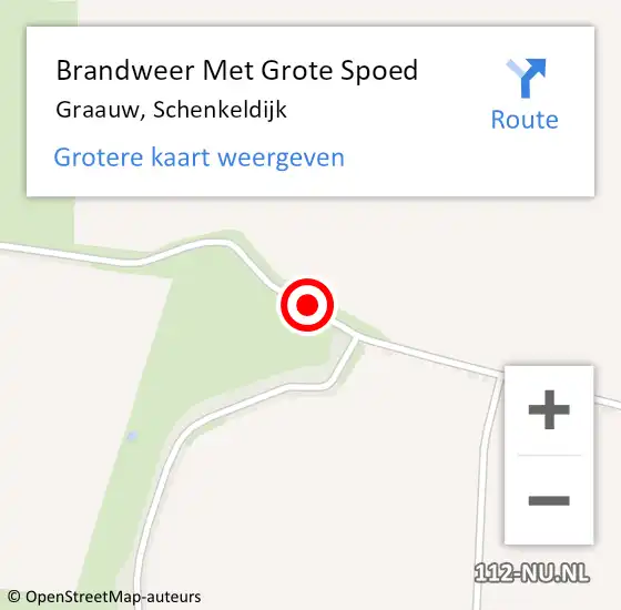 Locatie op kaart van de 112 melding: Brandweer Met Grote Spoed Naar Graauw, Schenkeldijk op 2 december 2019 08:20