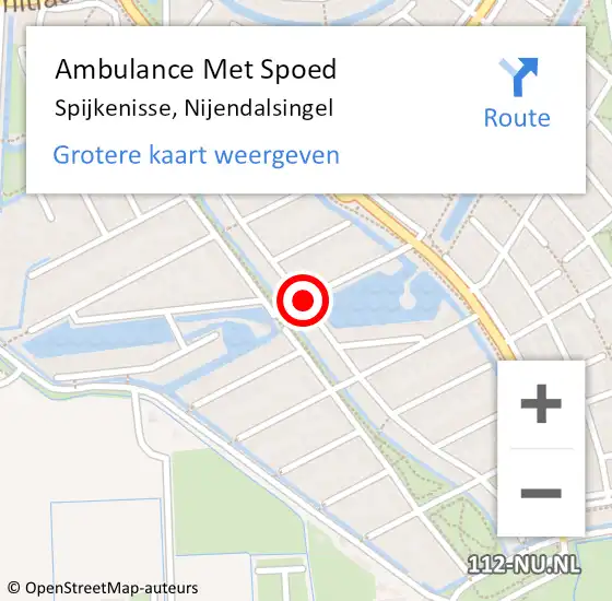 Locatie op kaart van de 112 melding: Ambulance Met Spoed Naar Spijkenisse, Nijendalsingel op 2 december 2019 19:27