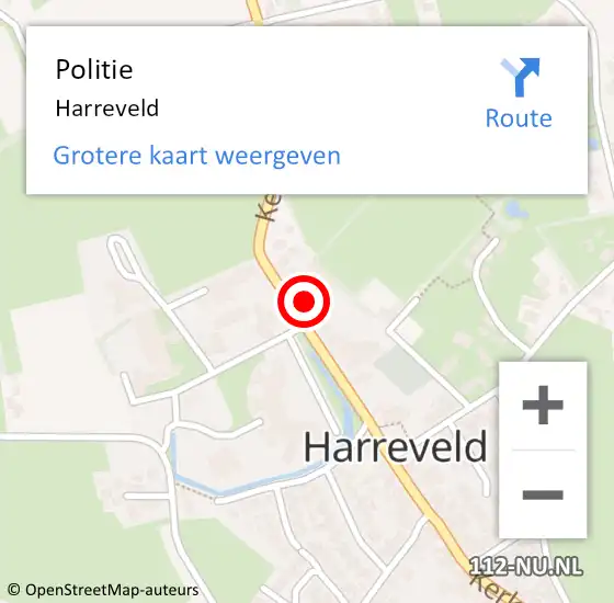 Locatie op kaart van de 112 melding: Politie Harreveld op 3 december 2019 08:04