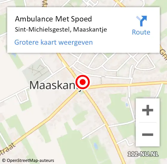 Locatie op kaart van de 112 melding: Ambulance Met Spoed Naar Sint-Michielsgestel, Maaskantje op 3 december 2019 22:58