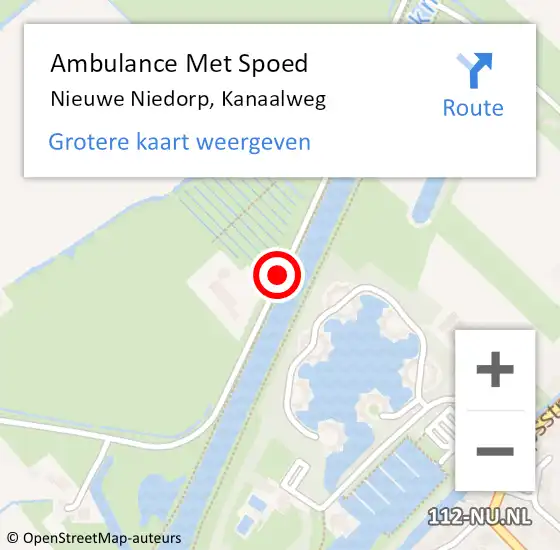 Locatie op kaart van de 112 melding: Ambulance Met Spoed Naar Nieuwe Niedorp, Kanaalweg op 4 december 2019 12:22