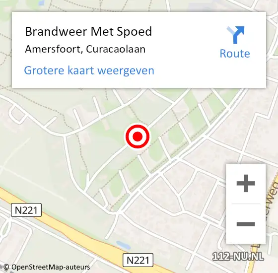 Locatie op kaart van de 112 melding: Brandweer Met Spoed Naar Amersfoort, Curacaolaan op 5 december 2019 16:16