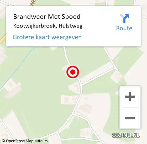 Locatie op kaart van de 112 melding: Brandweer Met Spoed Naar Kootwijkerbroek, Hulstweg op 5 december 2019 18:19