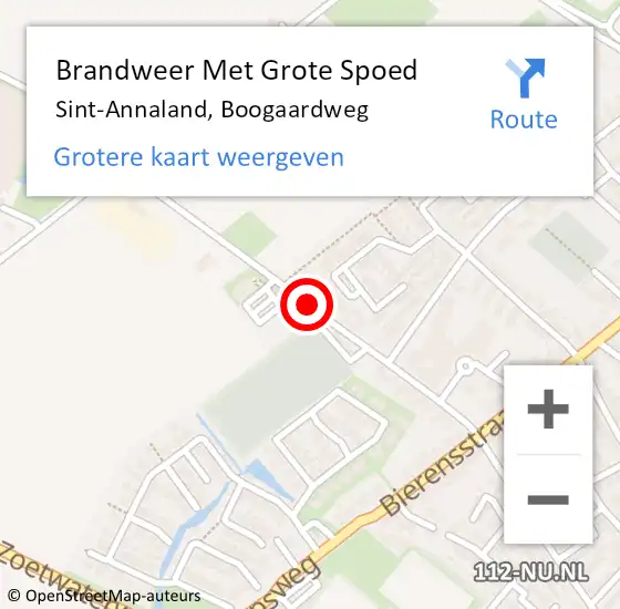 Locatie op kaart van de 112 melding: Brandweer Met Grote Spoed Naar Sint-Annaland, Boogaardweg op 5 december 2019 19:53