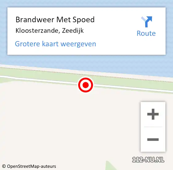 Locatie op kaart van de 112 melding: Brandweer Met Spoed Naar Kloosterzande, Zeedijk op 29 september 2013 16:01