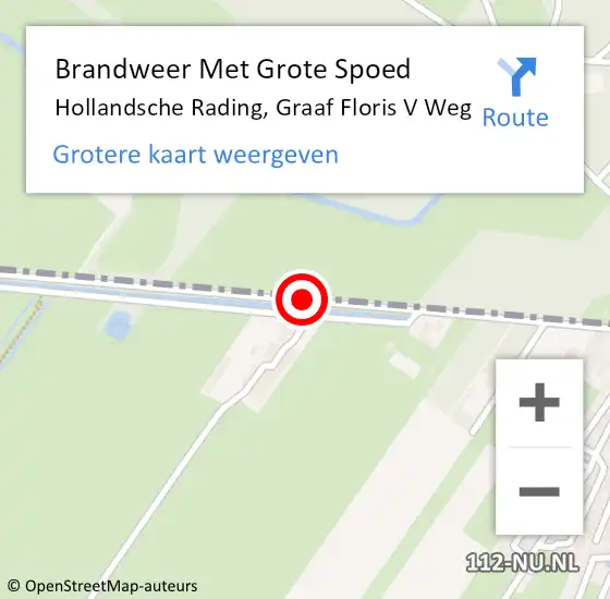 Locatie op kaart van de 112 melding: Brandweer Met Grote Spoed Naar Hollandsche Rading, Graaf Floris V Weg op 6 december 2019 18:43