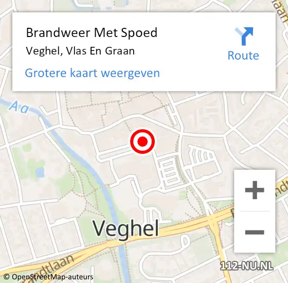 Locatie op kaart van de 112 melding: Brandweer Met Spoed Naar Veghel, Vlas En Graan op 6 december 2019 19:42