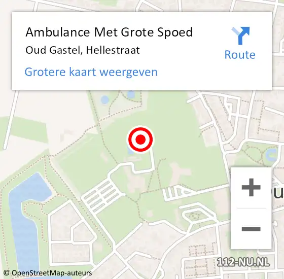 Locatie op kaart van de 112 melding: Ambulance Met Grote Spoed Naar Oud Gastel, Hellestraat op 6 december 2019 21:19