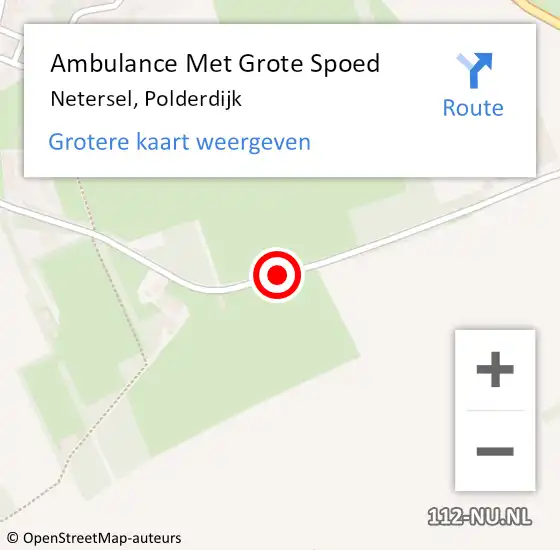 Locatie op kaart van de 112 melding: Ambulance Met Grote Spoed Naar Netersel, Polderdijk op 6 december 2019 23:16