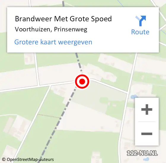 Locatie op kaart van de 112 melding: Brandweer Met Grote Spoed Naar Voorthuizen, Prinsenweg op 7 december 2019 06:48