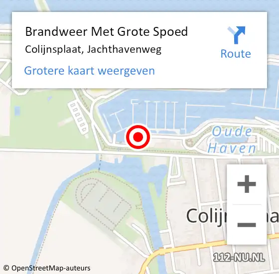 Locatie op kaart van de 112 melding: Brandweer Met Grote Spoed Naar Colijnsplaat, Jachthavenweg op 7 december 2019 12:05