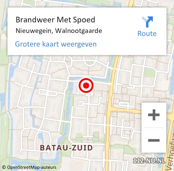 Locatie op kaart van de 112 melding: Brandweer Met Spoed Naar Nieuwegein, Walnootgaarde op 7 december 2019 20:45