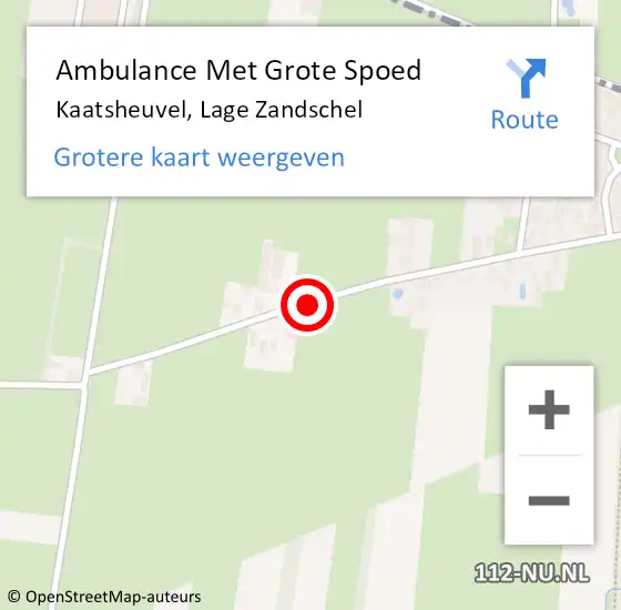 Locatie op kaart van de 112 melding: Ambulance Met Grote Spoed Naar Kaatsheuvel, Lage Zandschel op 8 december 2019 12:55