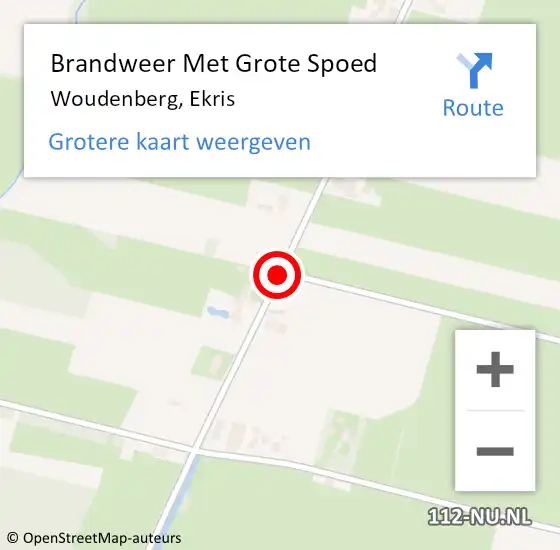 Locatie op kaart van de 112 melding: Brandweer Met Grote Spoed Naar Woudenberg, Ekris op 8 december 2019 17:47