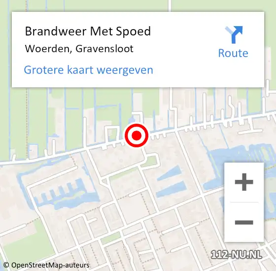 Locatie op kaart van de 112 melding: Brandweer Met Spoed Naar Kamerik, 'S-Gravensloot op 8 december 2019 21:25