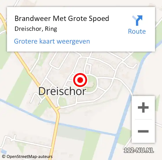 Locatie op kaart van de 112 melding: Brandweer Met Grote Spoed Naar Dreischor, Ring op 9 december 2019 04:49