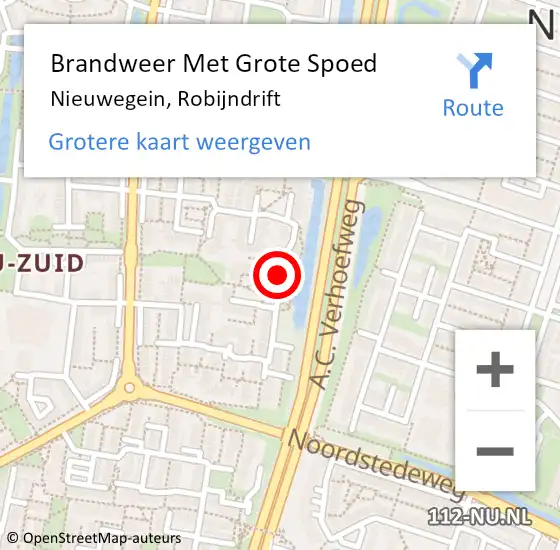 Locatie op kaart van de 112 melding: Brandweer Met Grote Spoed Naar Nieuwegein, Robijndrift op 9 december 2019 10:21