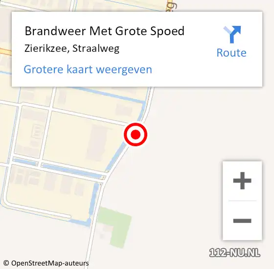 Locatie op kaart van de 112 melding: Brandweer Met Grote Spoed Naar Zierikzee, Straalweg op 9 december 2019 15:36